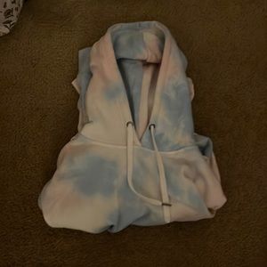 Pink tie die hoodie.